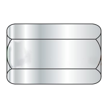 Newport Fasteners Coupling Nut, 3/4"-10, Steel, Zinc Plated, 2-1/4 in Lg, 1 in Hex Wd, 50 PK 519314